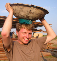 Briquettes made from banana peels
