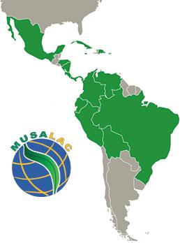 Musalac map (Latin America and the Caribbean region)